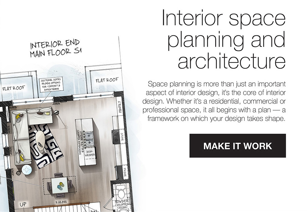 Interior space planning and architecture Interior space planning and architecture